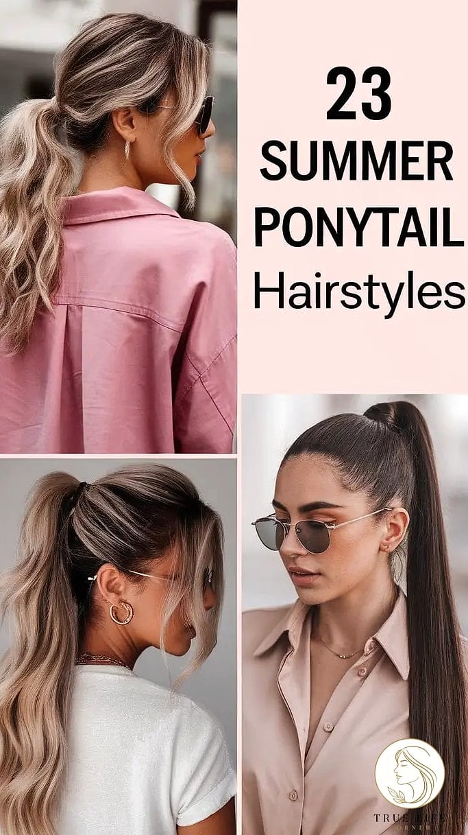 20 Summer Hairstyles For Long Hair That Are Trending on Pinterest This Week 5 Sleek Low Ponytail