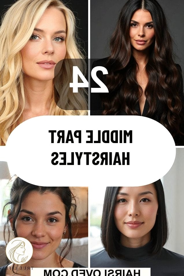 15 Work Hairstyles For Long Hair Looks That Will Seriously Inspire You 7 Sleek Middle-Part Straight Style
