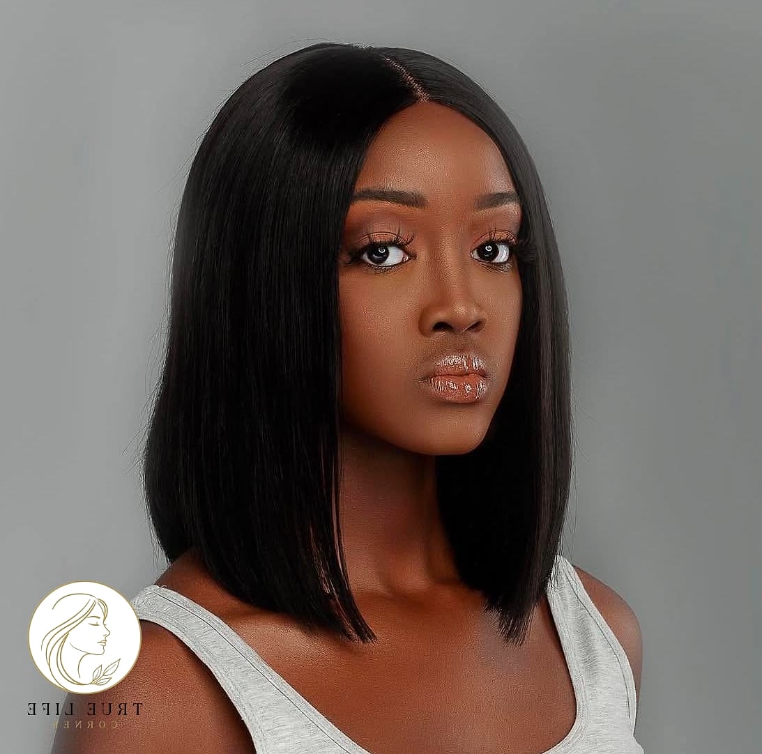 Sleek Straight Style With A Middle Part