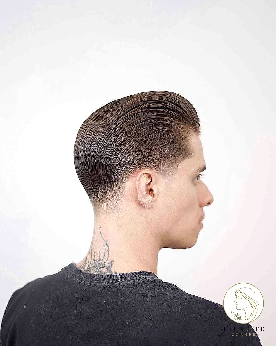 Slicked-Back Bun With a Middle Part