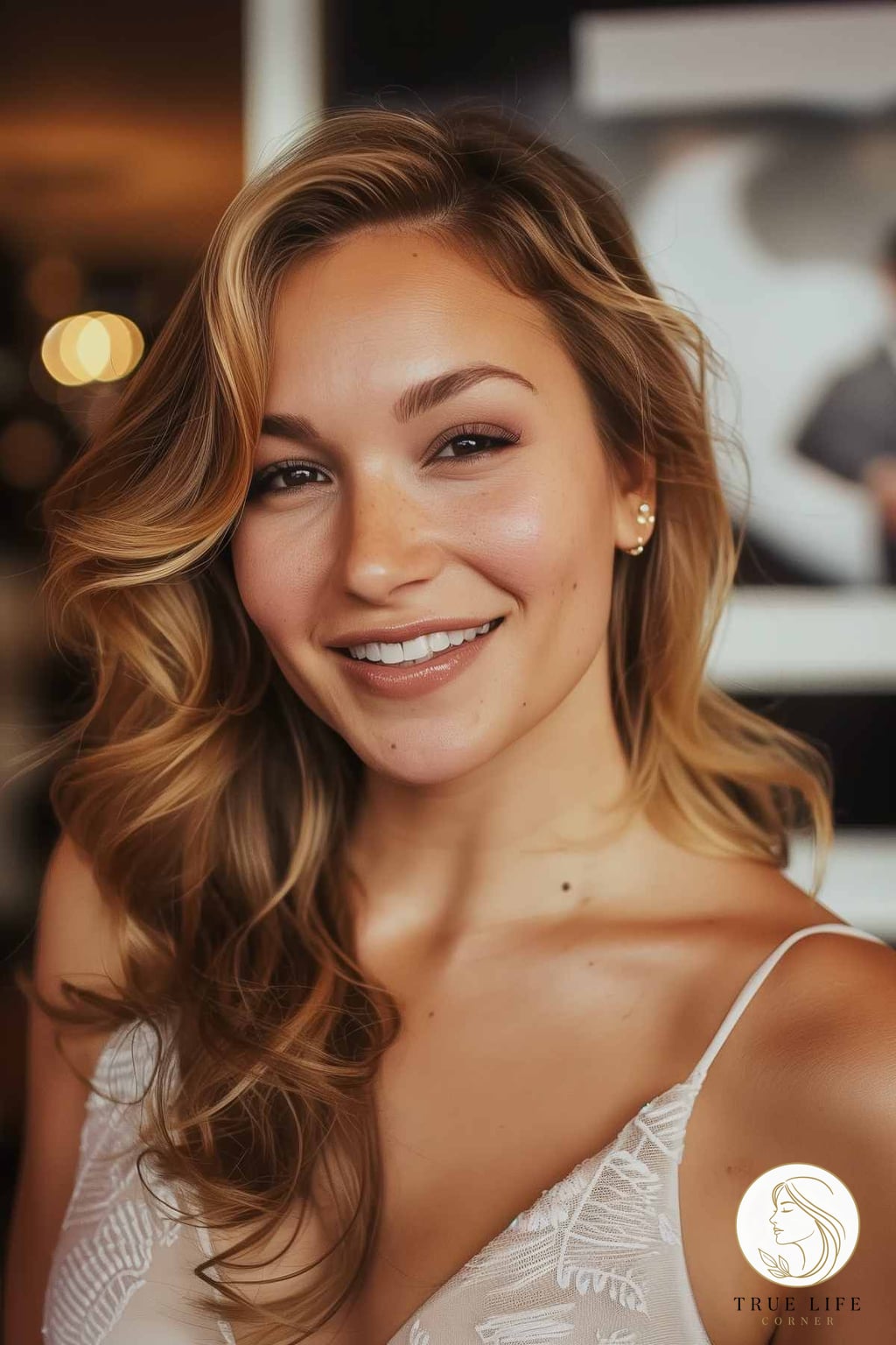 14 Easy Hairstyles For Medium Length Hair You'll Want to Re-Create Immediately 2 Soft Waves with Side Part for Medium-Length Hair