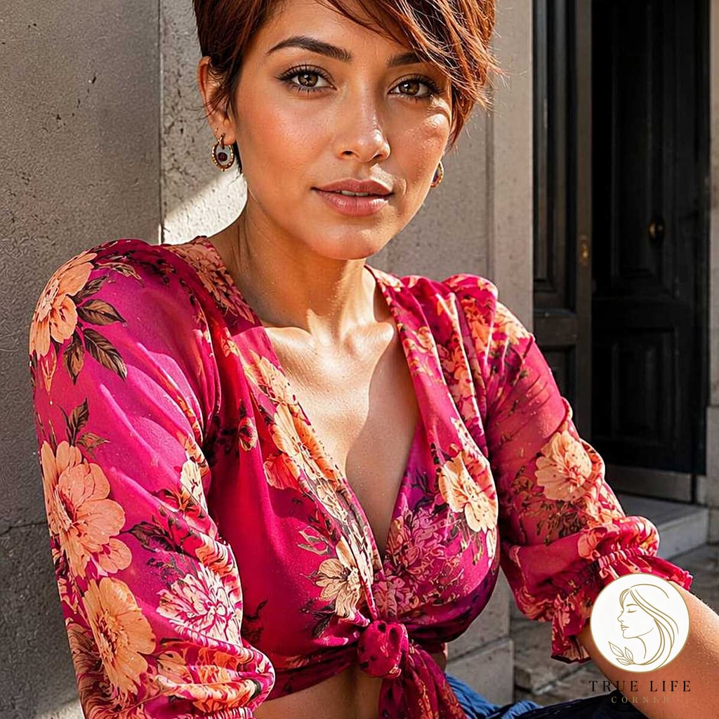 The Sun-Kissed Pixie with Auburn Glow