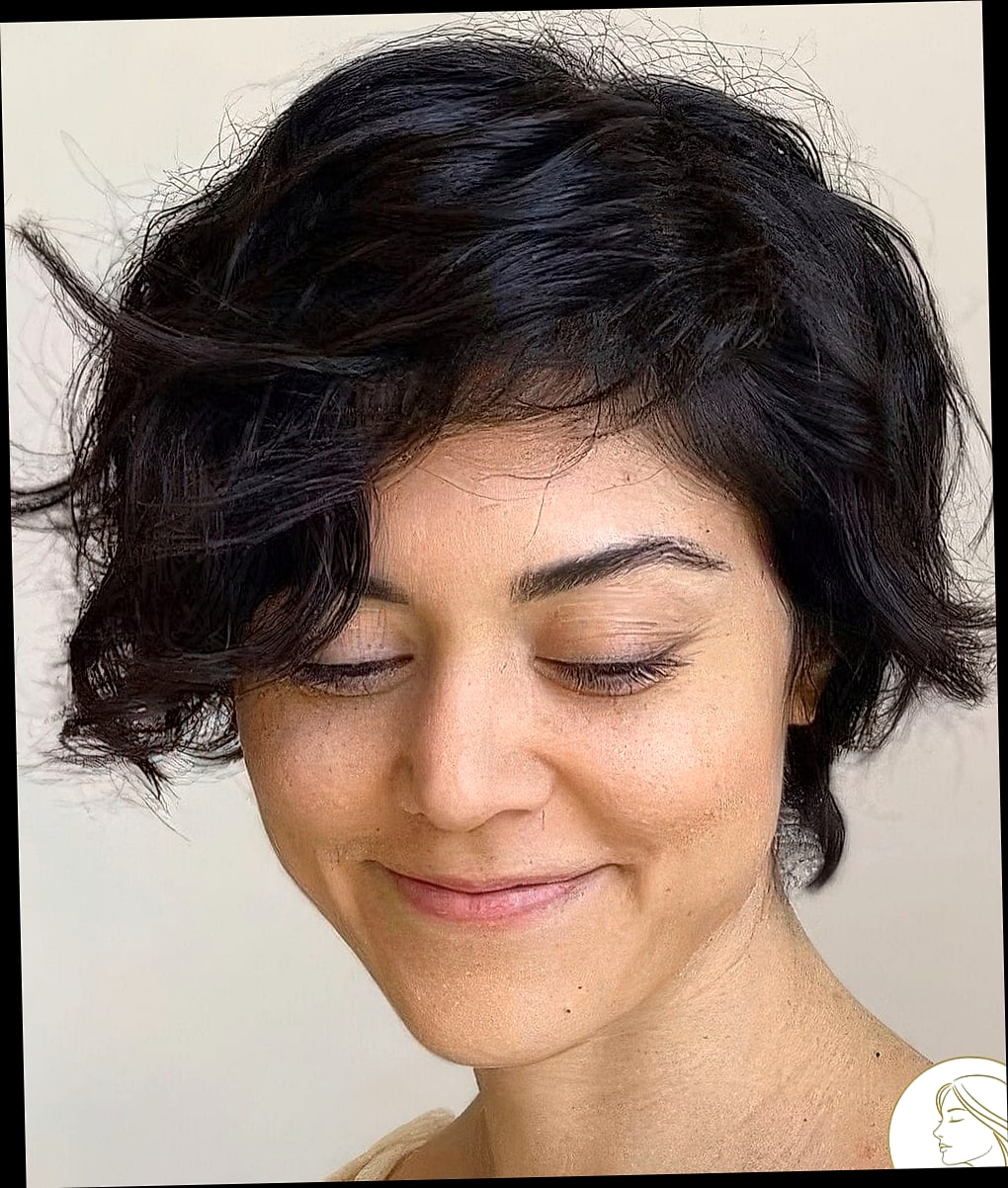 14 Hairstyles For Short Hair Black Women for When You Need a Fresh Change 12 Textured Bixie Cut with Soft Waves