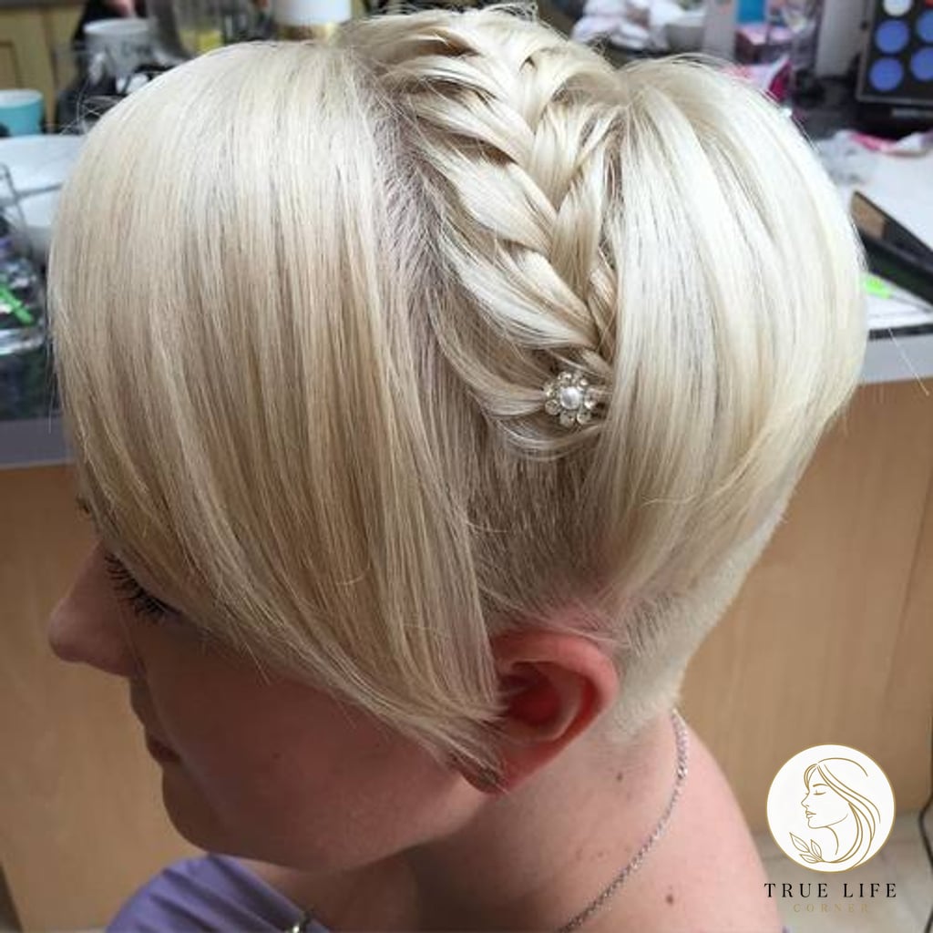 25 Prom Hairstyles For Short Hair Everyone Is Pinning Right Now 12 Undercut Bixie with a Braid