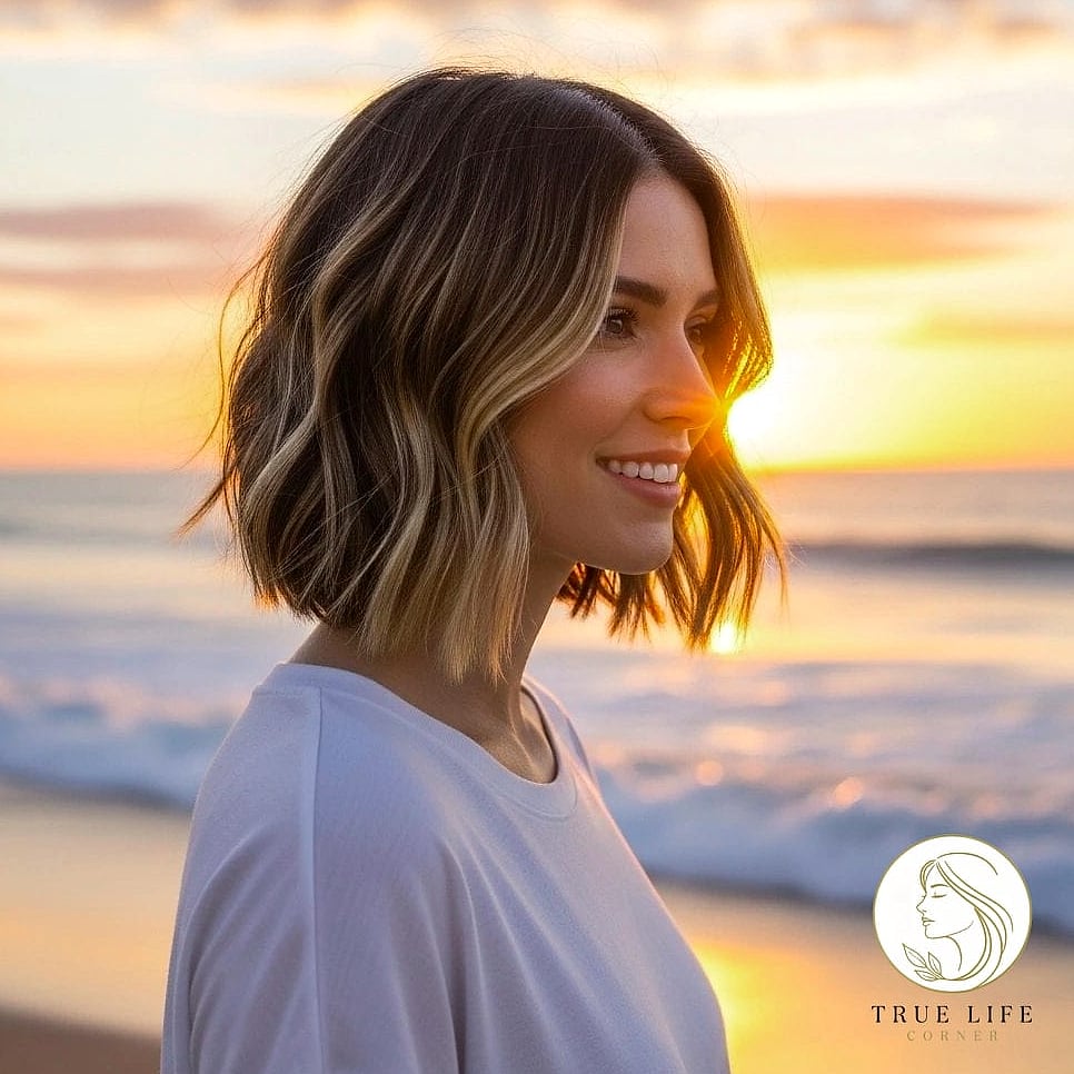Undone Lob with Dimensional Balayage