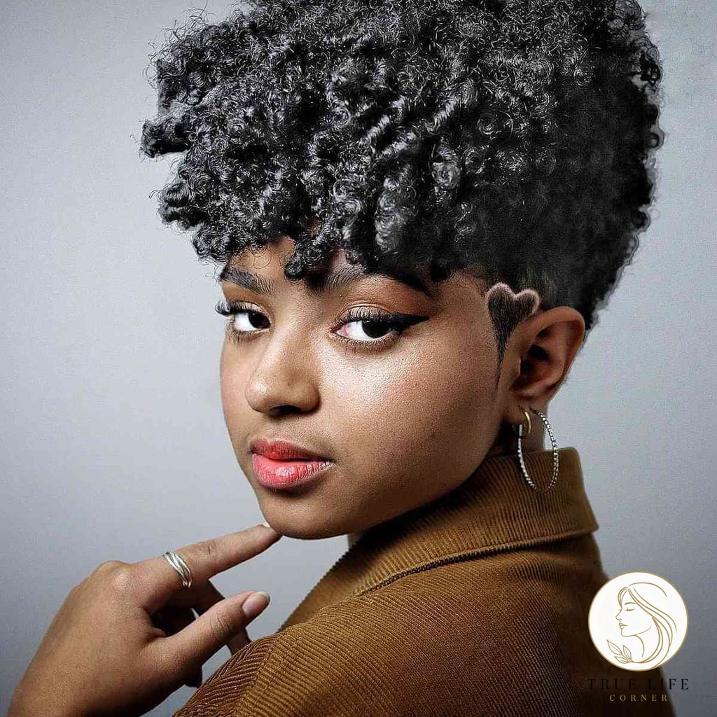 18 Easy 4C Hairstyles Short That Are Both Cute and Low Maintenance 9 Unique Natural Tapered Cut on Pixie