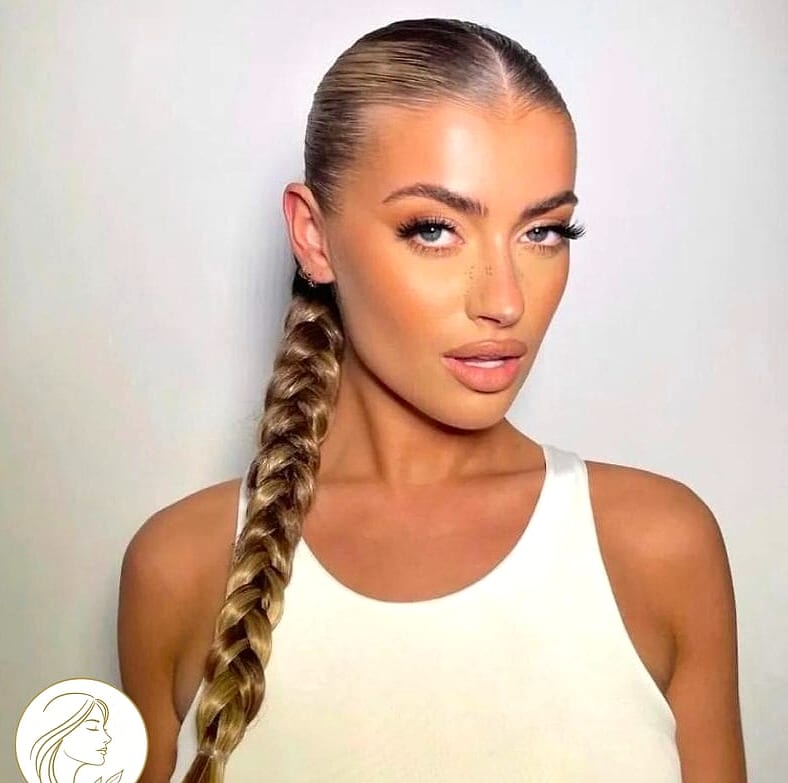 18 Braided Hairstyles For Short Hair to Show Your Stylist ASAP 8 Wet-Look Slick Back