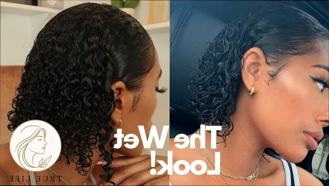 7 Hairstyles For Short Hair Curly We're Obsessed With Right Now 8 The Wet-Look Slick Back