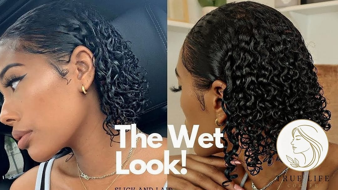 10 Short Natural Hairstyles For Black Women That Are Both Cute and Low Maintenance 7 The Wet-Look Slick Back
