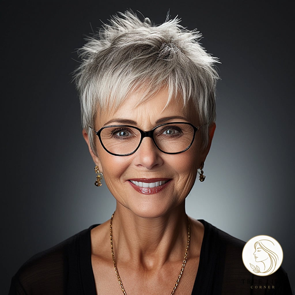 If You're a Women Over 50 With Glasses, These Are the 50 Best Ways to Get a Pixie Cut