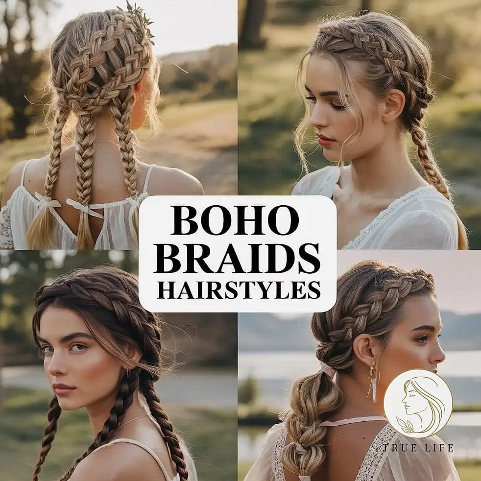 14 Up Hairstyles For Long Hair Perfect for Your Next Salon Appointment 14 Boho Braided Half-Up with Loose Waves