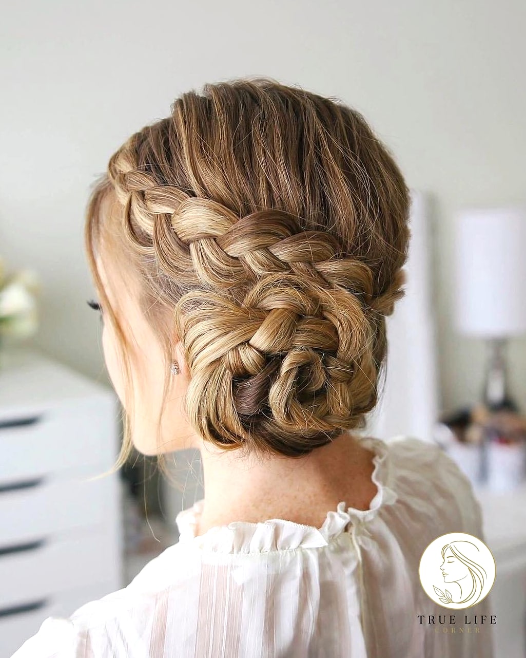 30 Bun Hairstyles For Long Hair That Belong on Your Inspiration Board 13 Braided Bun Combo