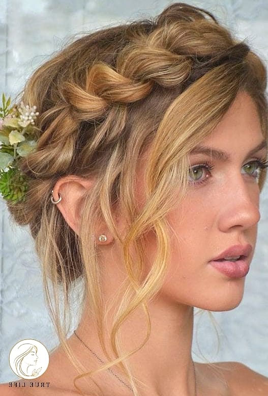 14 Up Hairstyles For Long Hair Perfect for Your Next Salon Appointment 3 Braided Crown Updo