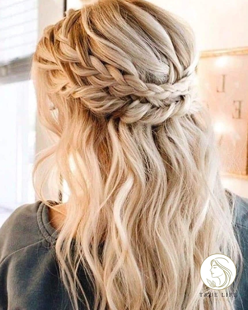Braided Halo With Curled Length