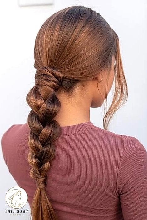 Braided Ponytail with Wrapped Base