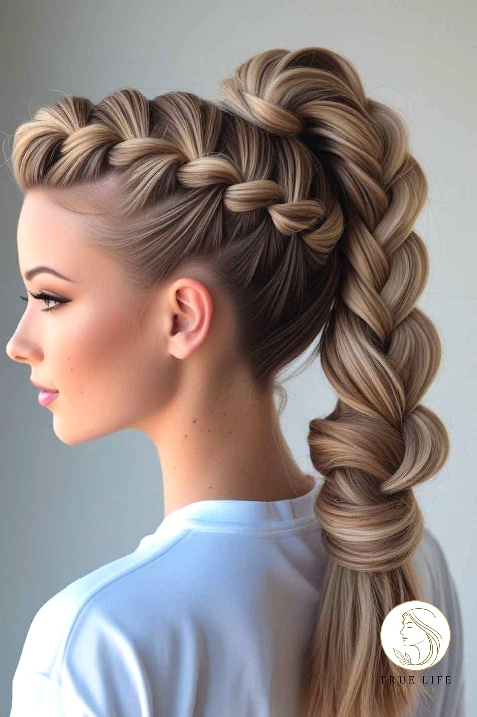 Braided Ponytail with Wrap