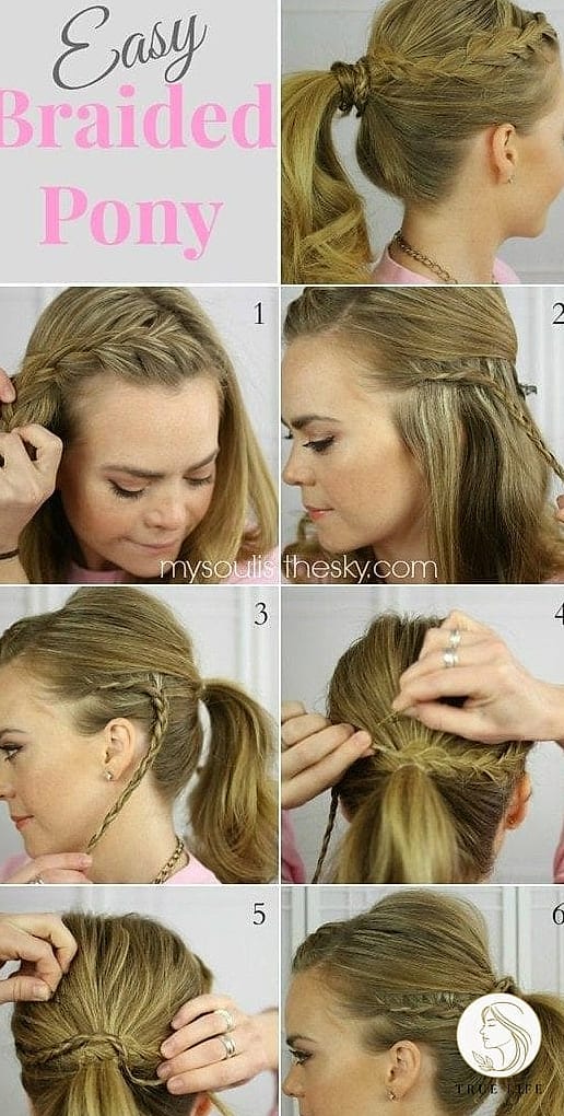 27 Beautiful Braid Hairstyles That Are Actually Easy to DIY 22 Braided Ponytail with Wrap
