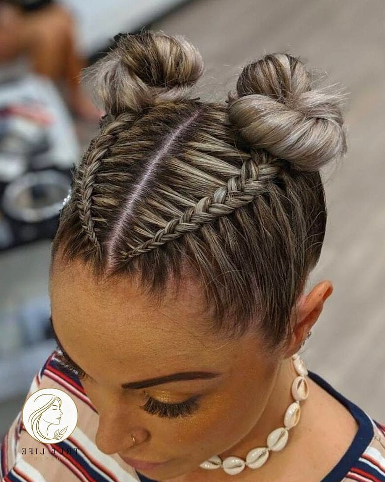 Braided Space Buns