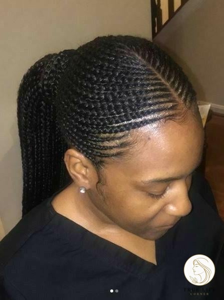7 Braided Ponytail Hairstyles for When You Need a Fresh Change 4 Center Part Braided Ponytail