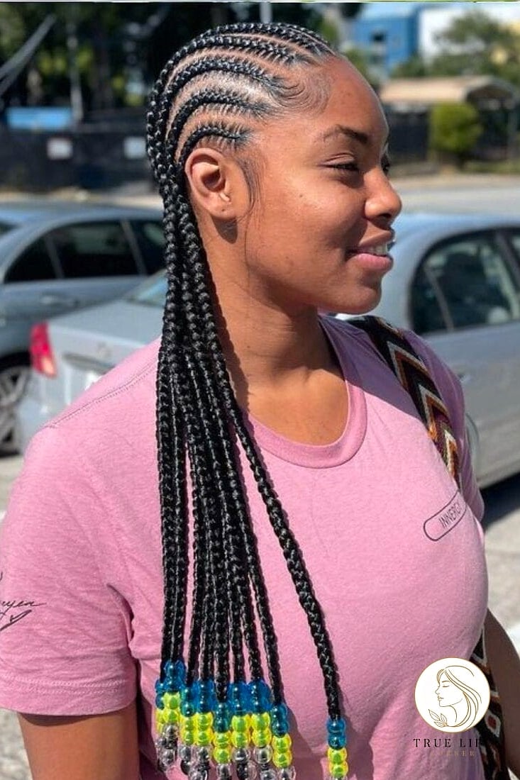 Cornrows With Beads