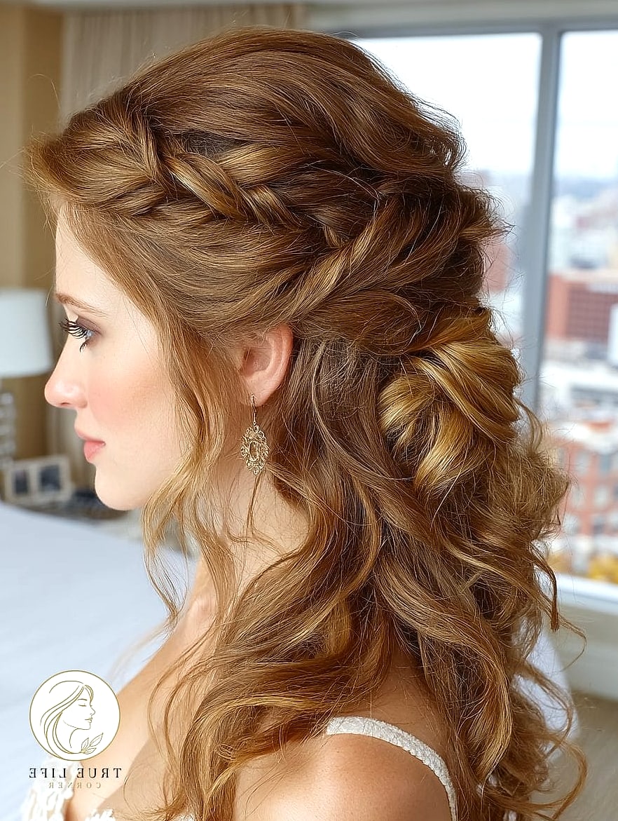 Curly Hair With Curtain Bangs