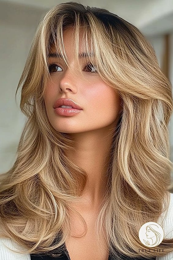 18 Cute Hairstyles For Medium Hair Perfect for Your Next Salon Appointment 2 Curtain Bangs With Face-Framing Layers