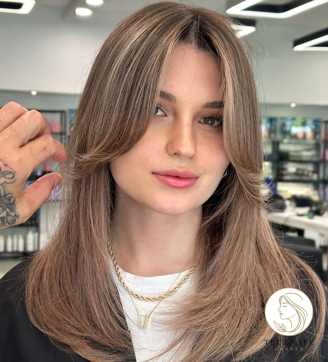 19 School Hairstyles For Long Hair That Are Both Cute and Low Maintenance 17 Curtain Bangs with Loose Hair