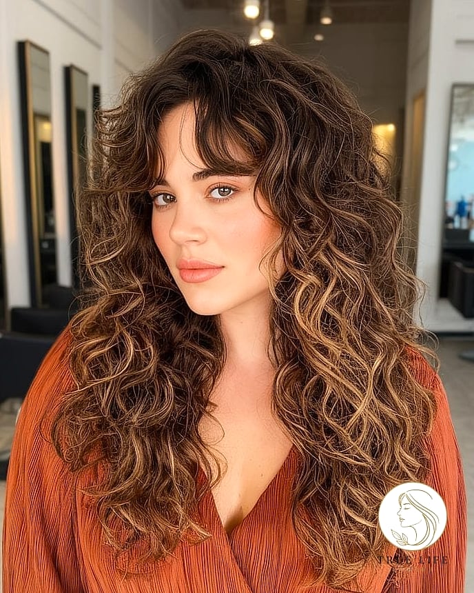 Curtain Bangs On Curly Hair