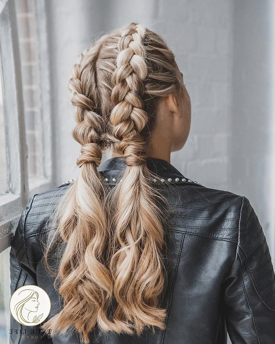 Double Dutch Braids Into a Bun