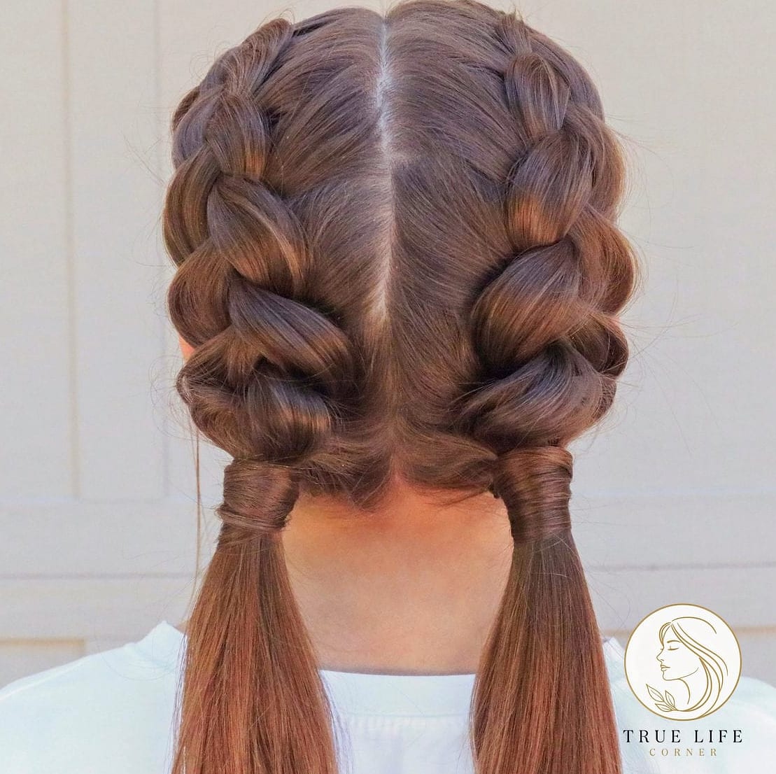 19 School Hairstyles For Long Hair That Are Both Cute and Low Maintenance 7 Double Dutch Braids