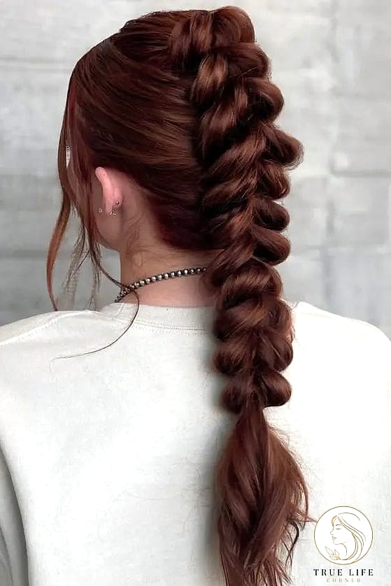 16 Dragon Braid Hairstyles for the Ultimate Glow Up 12 Dragon Braid Ponytail
