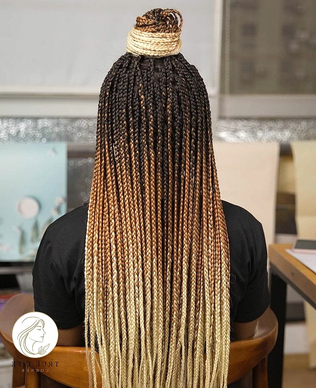 21 Color 30 Braids Ideas You Need to Try Right Now 9 Feed-In Braids with Ombre Ends
