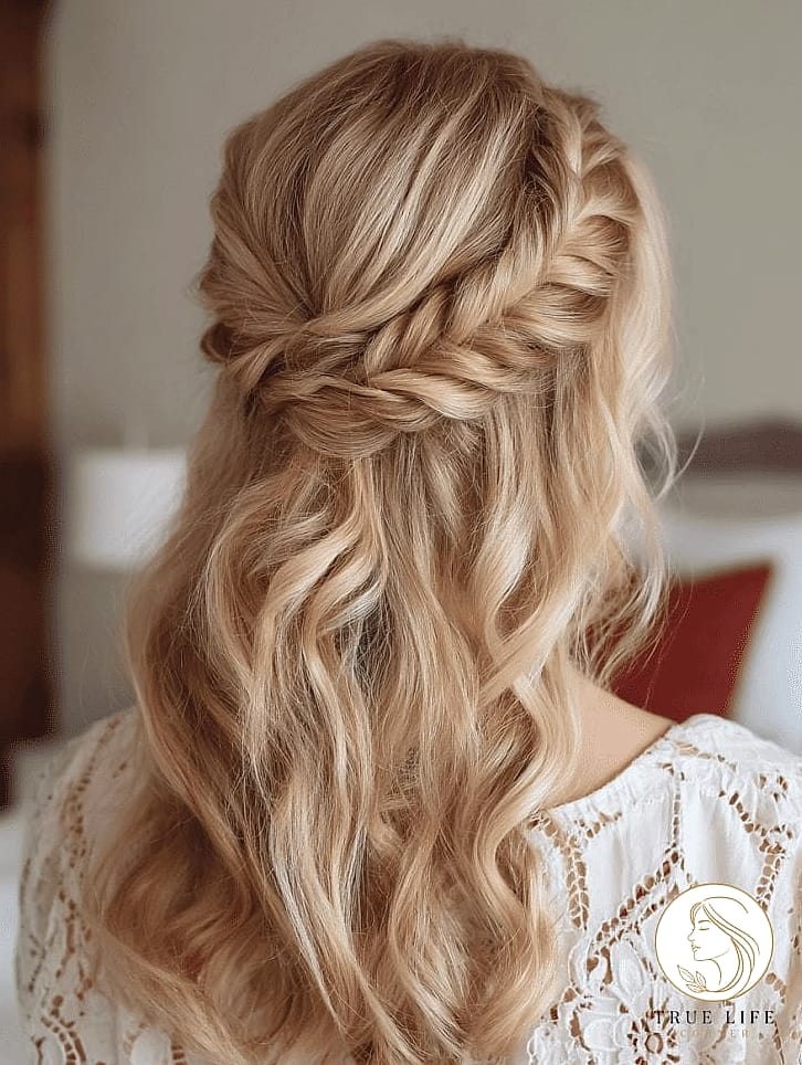 Half-Up Braided Crown