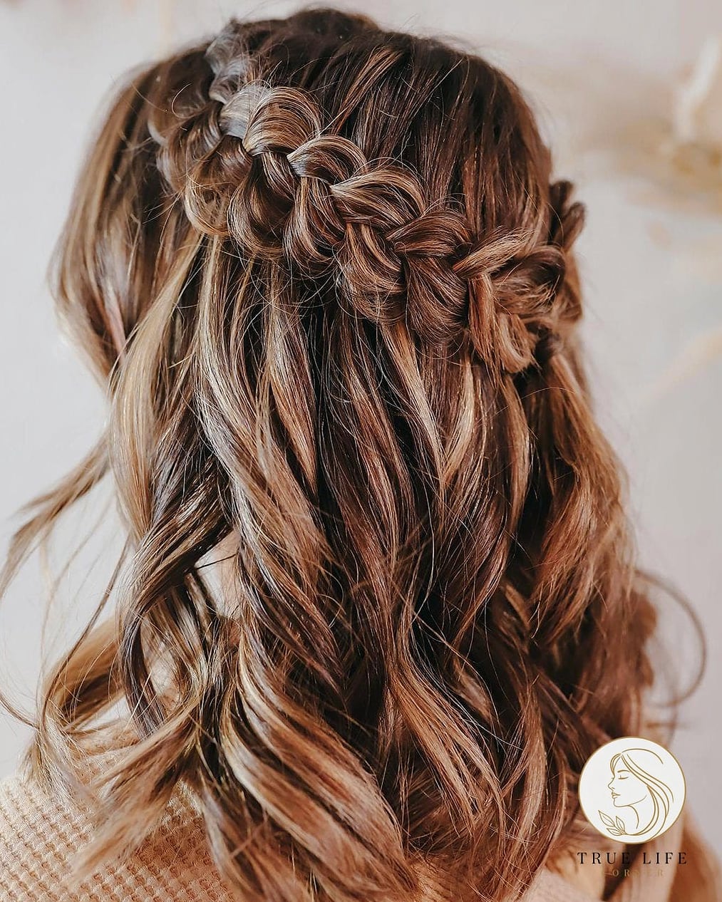 23 Wedding Guest Hairstyles For Long Hair to Transform Your Look Instantly 3 Half-Up Braided Crown