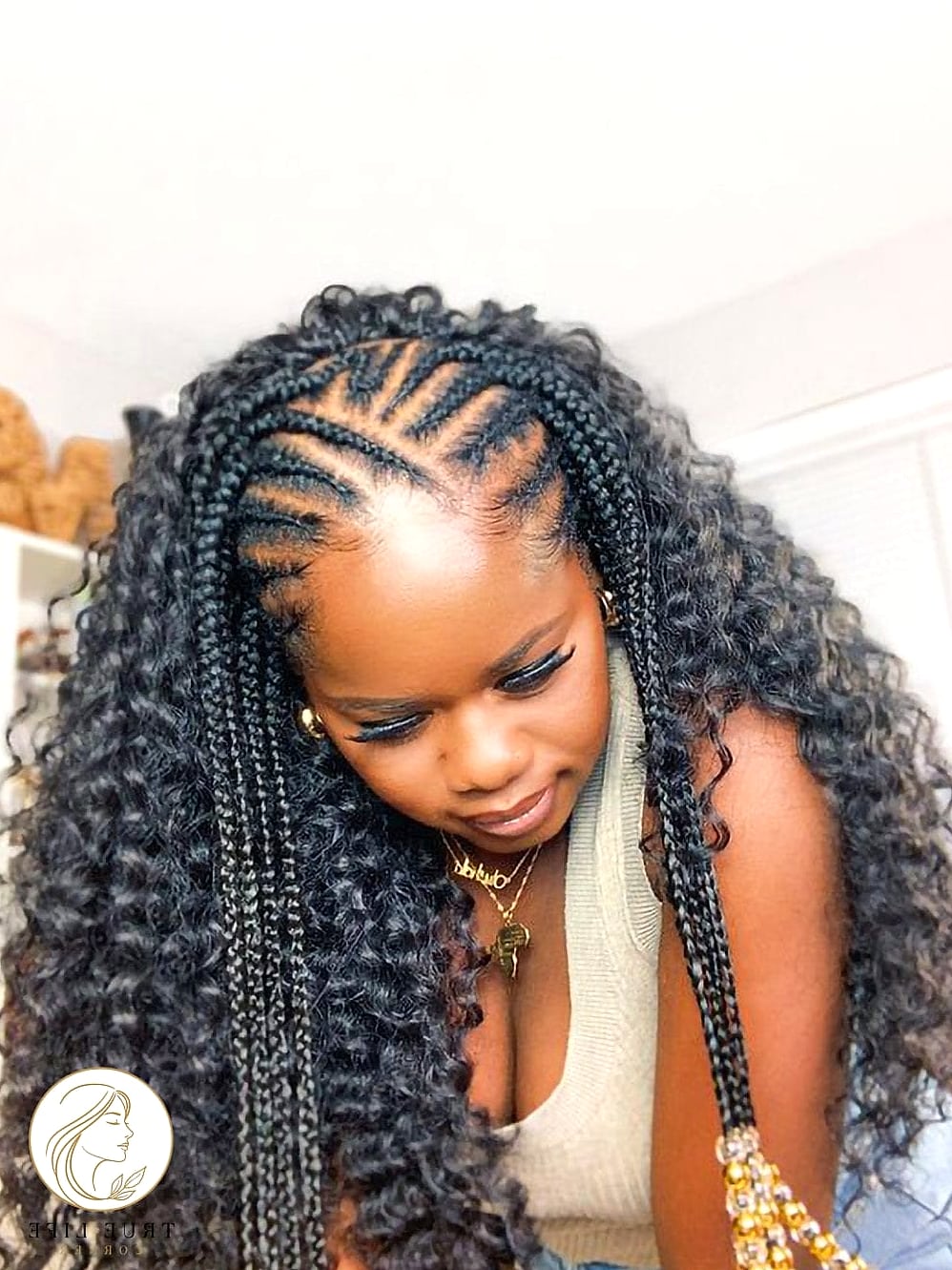 18 Easy Long Hairstyles for the Ultimate Glow Up 6 Half-Up Braided Crown