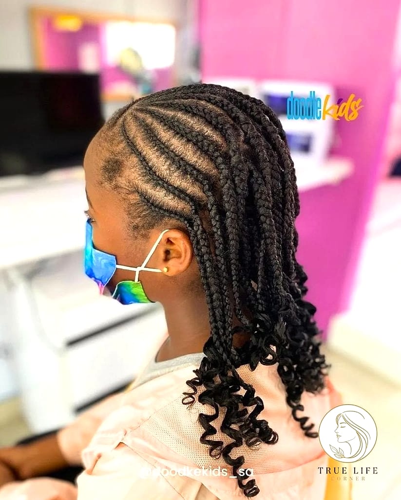 Half-Up Cornrows