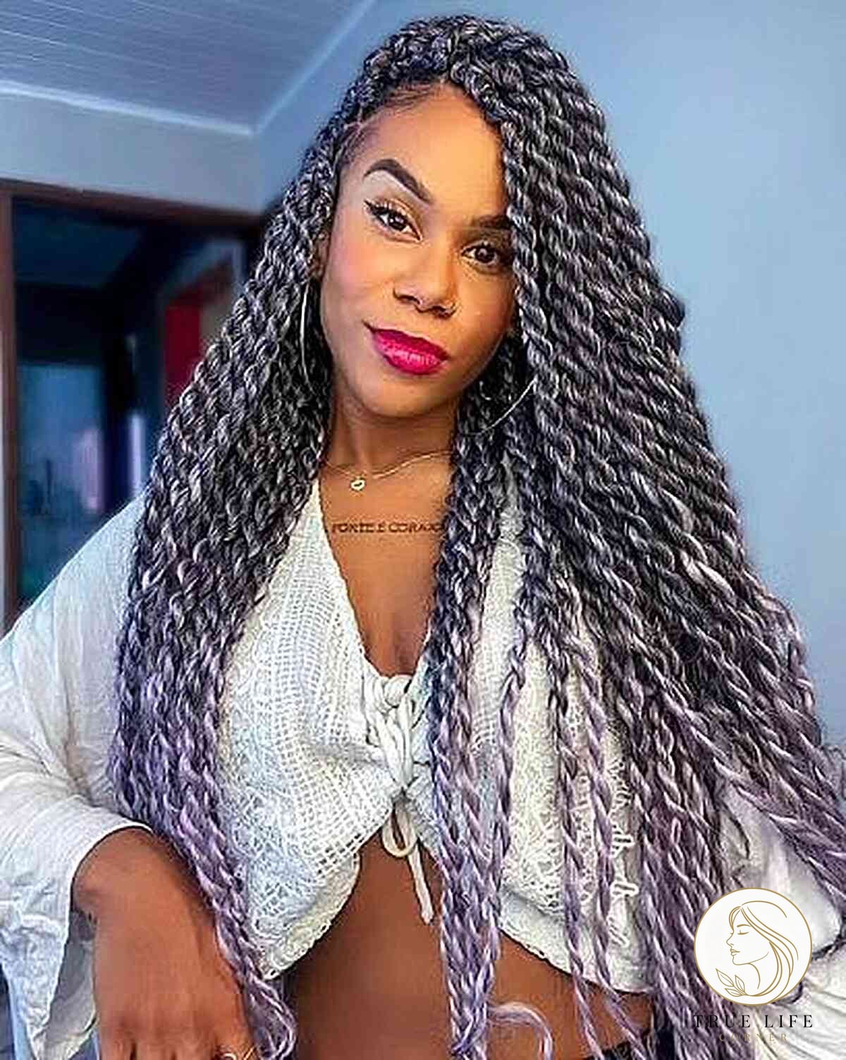 22 Twist Braid Hairstyles to Save Before They Blow Up 12 Hot Twist Braids with Platinum Highlights