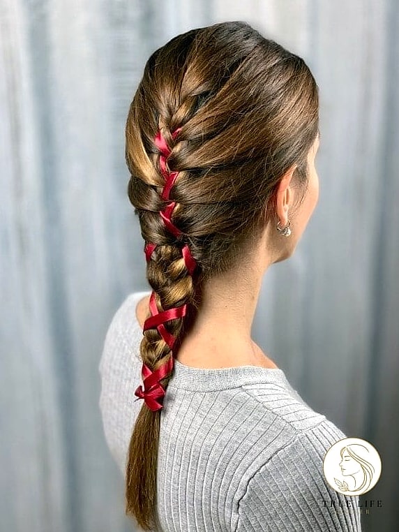 Loose Braid With Ribbon or Ties