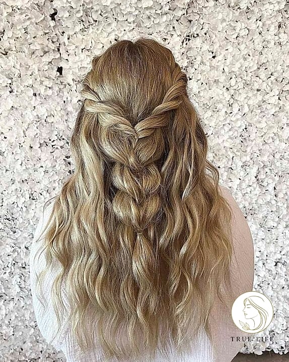 23 Wedding Guest Hairstyles For Long Hair to Transform Your Look Instantly 20 Loose Waves with a Braided Headband