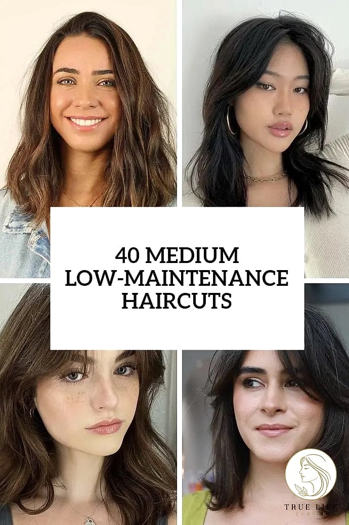 18 Cute Hairstyles For Medium Hair Perfect for Your Next Salon Appointment 15 Low Maintenance Layered Cut With Side Bangs