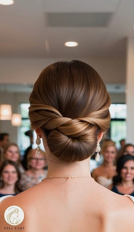 23 Wedding Guest Hairstyles For Long Hair to Transform Your Look Instantly 13 Low Twisted Chignon