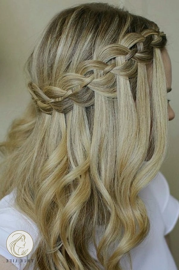 16 Party Hairstyles For Long Hair to Show Your Stylist ASAP 18 Romantic Waterfall Braid