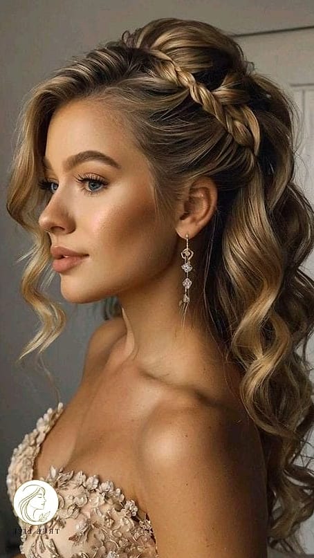Soft Romantic Half-Up Braid