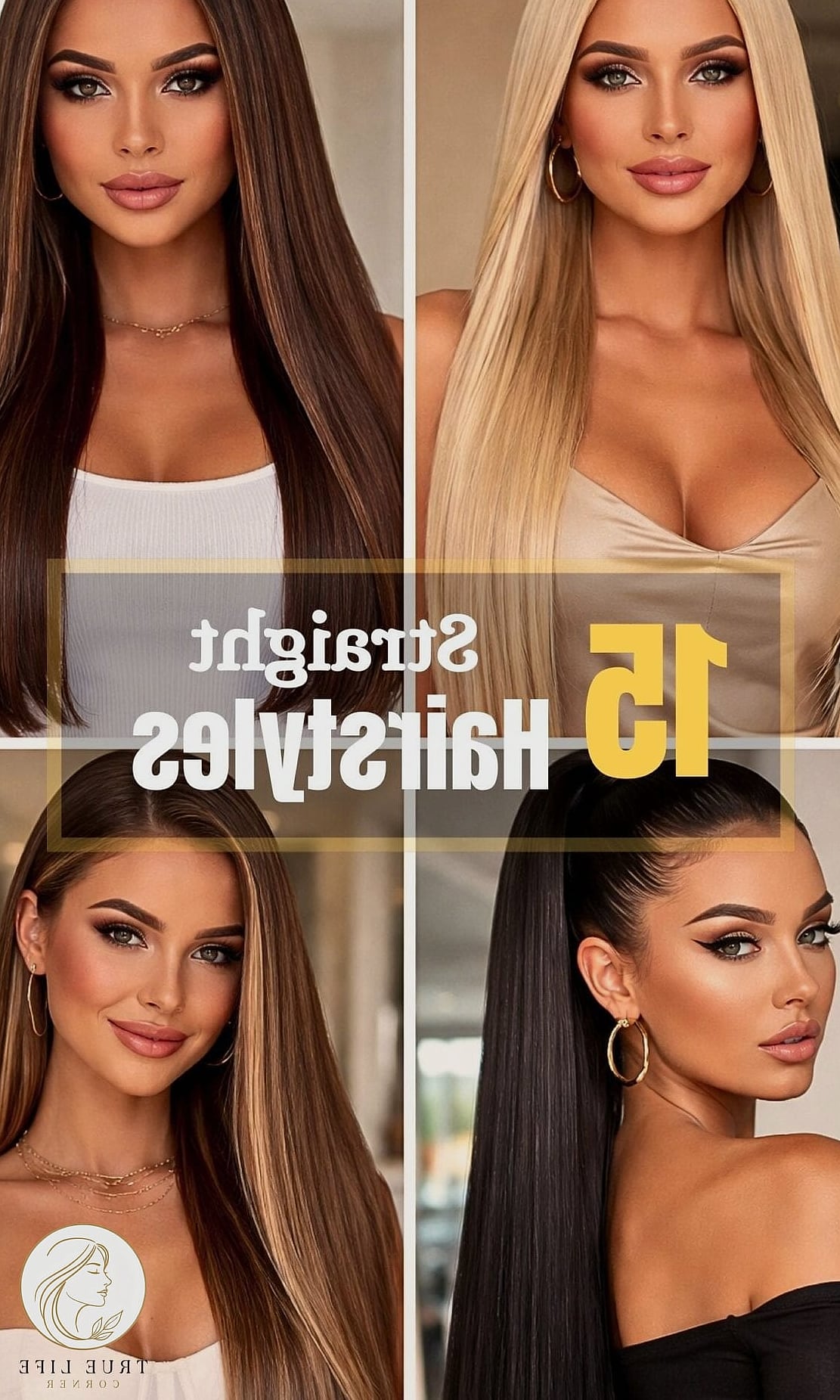 Straight and Sleek With a Deep Side Part