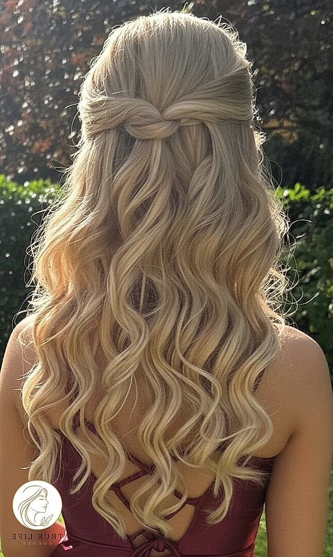 Twisted Half-Up With Soft Curls