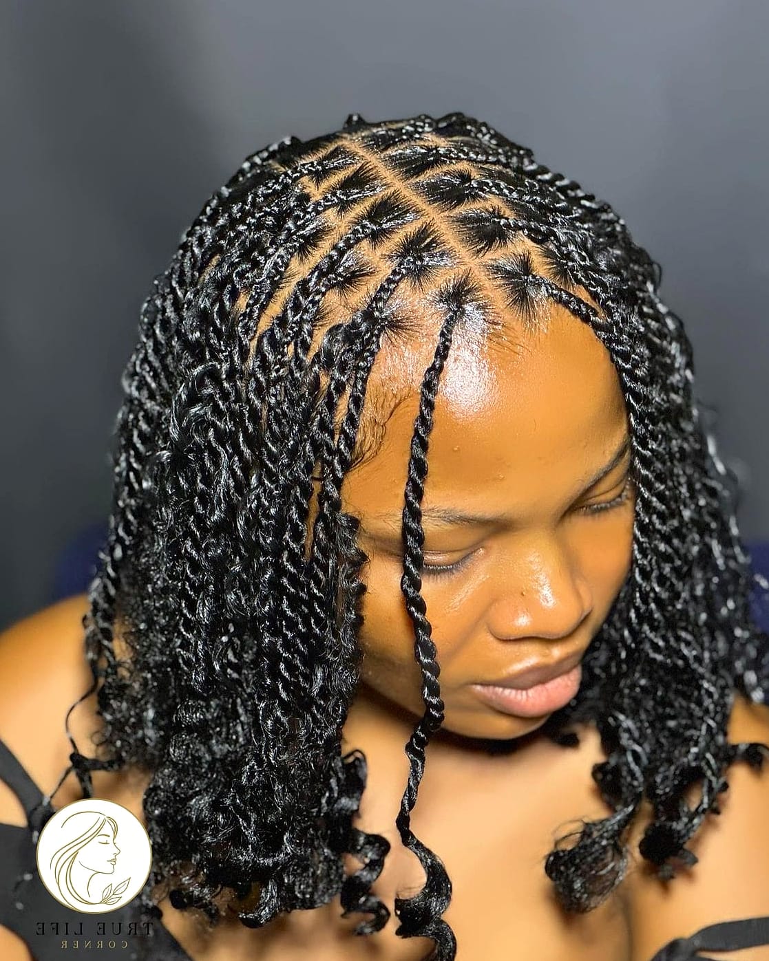 22 Twist Braid Hairstyles to Save Before They Blow Up 21 Two-Strand Twists with Gold Thread Wraps