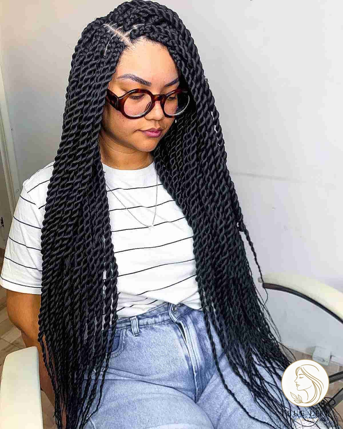 22 Twist Braid Hairstyles to Save Before They Blow Up 9 Very Long Side-Parted Twist Braids
