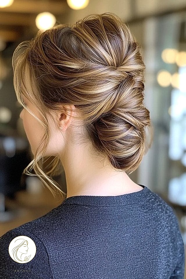 30 Bun Hairstyles For Long Hair That Belong on Your Inspiration Board 18 Wrapped Ponytail Bun